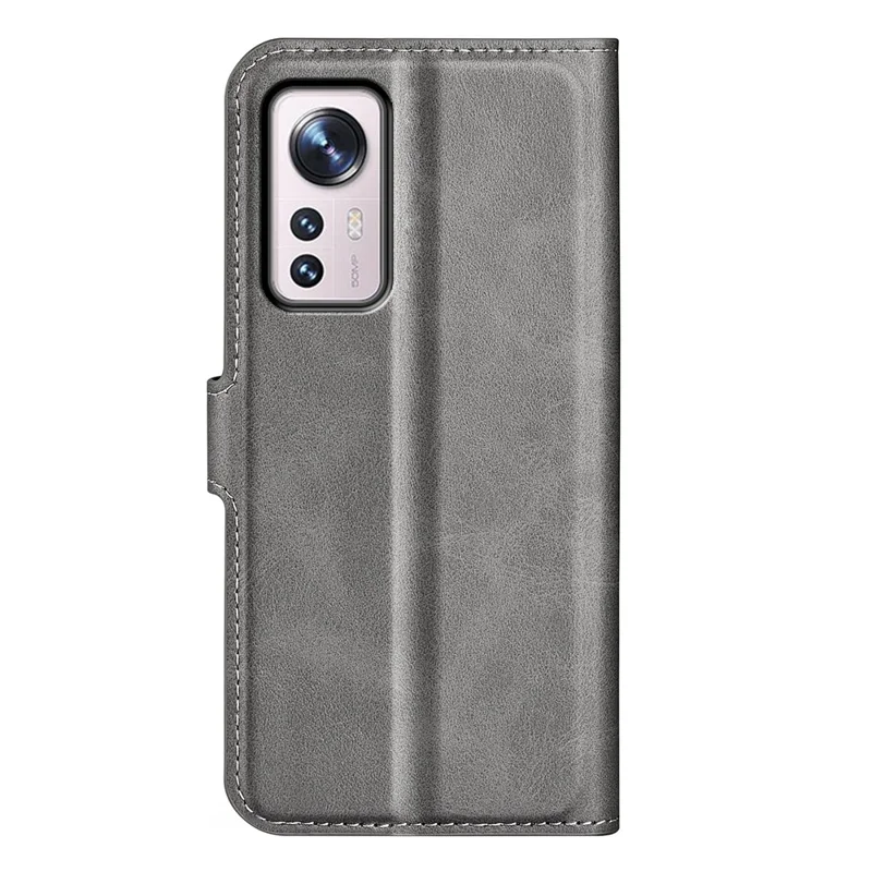For Xiaomi 12 Pro 5G/12S Pro 5G/12 Pro (Dimensity) 5G Texture PU Leather + TPU All-round Protection Stand Wallet Phone Cover - Grey