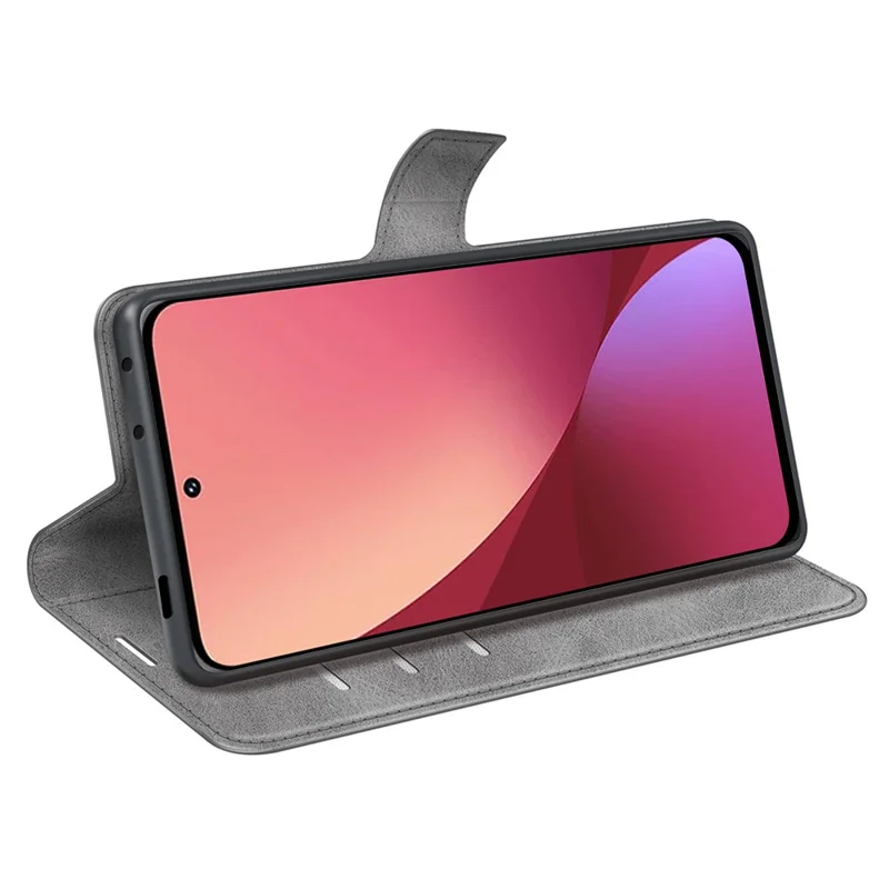 For Xiaomi 12 Pro 5G/12S Pro 5G/12 Pro (Dimensity) 5G Texture PU Leather + TPU All-round Protection Stand Wallet Phone Cover - Grey