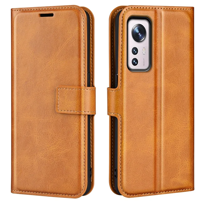 For Xiaomi 12 Pro 5G/12S Pro 5G/12 Pro (Dimensity) 5G Texture PU Leather + TPU All-round Protection Stand Wallet Phone Cover - Yellow