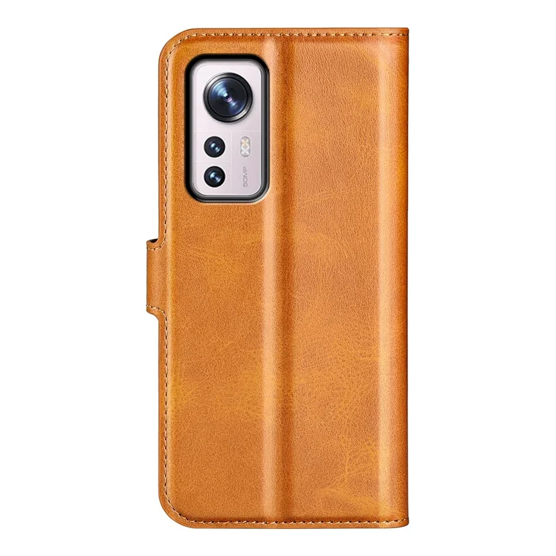 For Xiaomi 12 Pro 5G/12S Pro 5G/12 Pro (Dimensity) 5G Texture PU Leather + TPU All-round Protection Stand Wallet Phone Cover - Yellow