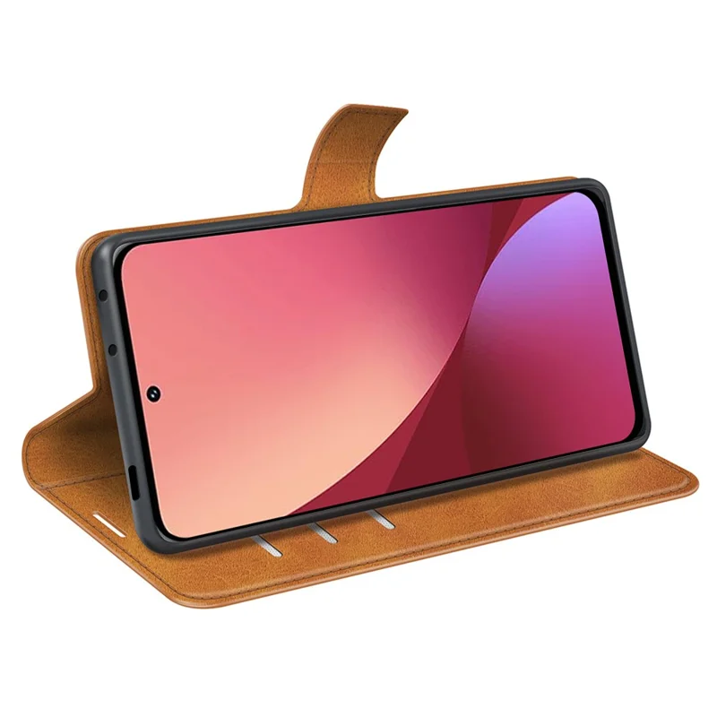 For Xiaomi 12 Pro 5G/12S Pro 5G/12 Pro (Dimensity) 5G Texture PU Leather + TPU All-round Protection Stand Wallet Phone Cover - Yellow
