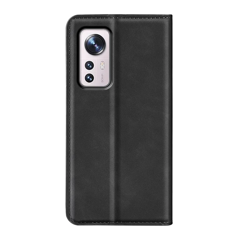 Para Xiaomi 12 Pro 5G/12S Pro 5G/12 Pro (dimensidade) 5g Skin Touch Feeling PU Stand Stand Stand Case - Preto