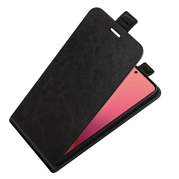 Для Xiaomi 12 Pro 5G/12S Pro 5G/12 Pro (Dimensity) 5G Crazy Horse Texture PU Leather Card Slot Case Vertical Flip Magnetic Clasp Phone Cover - Черный