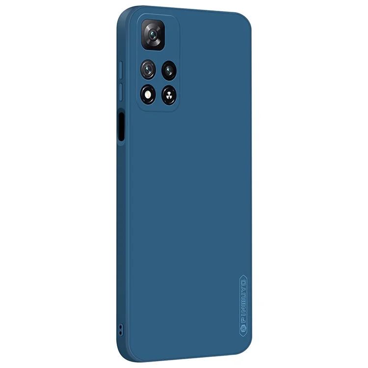 PINWUYO Precise Cutout Phone Case for Xiaomi Redmi Note 11 Pro 5G (China) (Mediatek) / Note 11 Pro+ 5G, Flexible TPU Anti-Drop Protective Cover - Blue