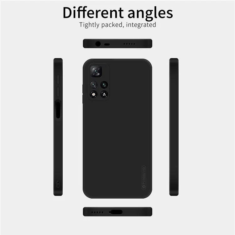 PINWUYO Precise Cutout Phone Case for Xiaomi Redmi Note 11 Pro 5G (China) (Mediatek) / Note 11 Pro+ 5G, Flexible TPU Anti-Drop Protective Cover - Blue