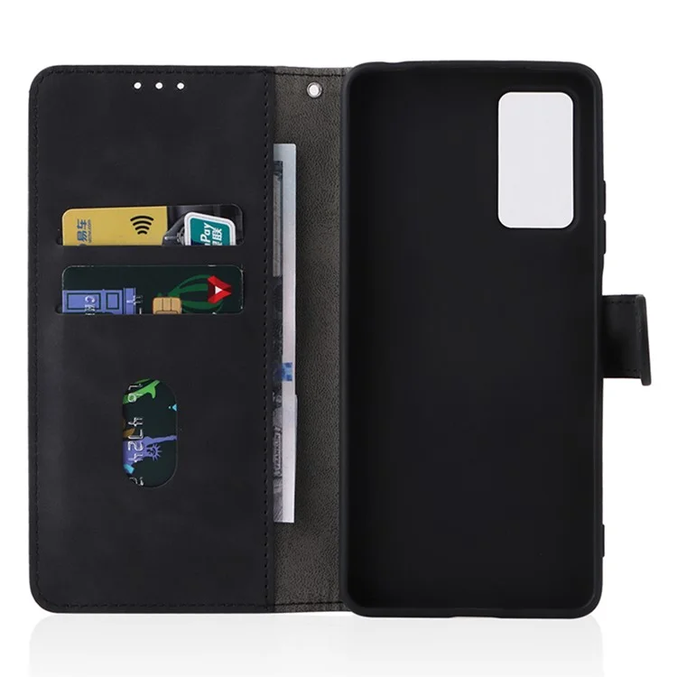 Per Xiaomi Redmi Note 12 Pro 4G / 11 Pro 4G (Mediatek) / Note 11 Pro 5G (Qualcomm) Stand Wallet Phone Case Skin-Touch Feeling PU Leather Cover - Nero