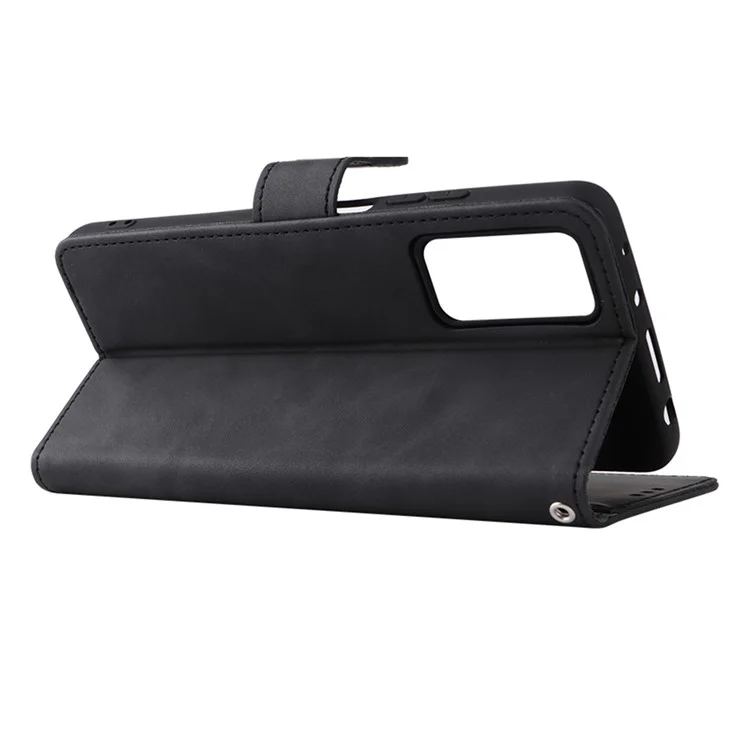 Per Xiaomi Redmi Note 12 Pro 4G / 11 Pro 4G (Mediatek) / Note 11 Pro 5G (Qualcomm) Stand Wallet Phone Case Skin-Touch Feeling PU Leather Cover - Nero