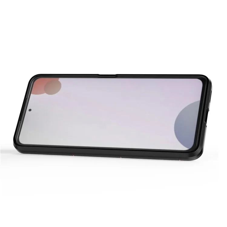 Para Xiaomi Redmi K50 Pro/K50 Hard PC + Soft TPU Top Híbrido Caixa de Proteção Telefônica Com Anel Kickstand - Preto