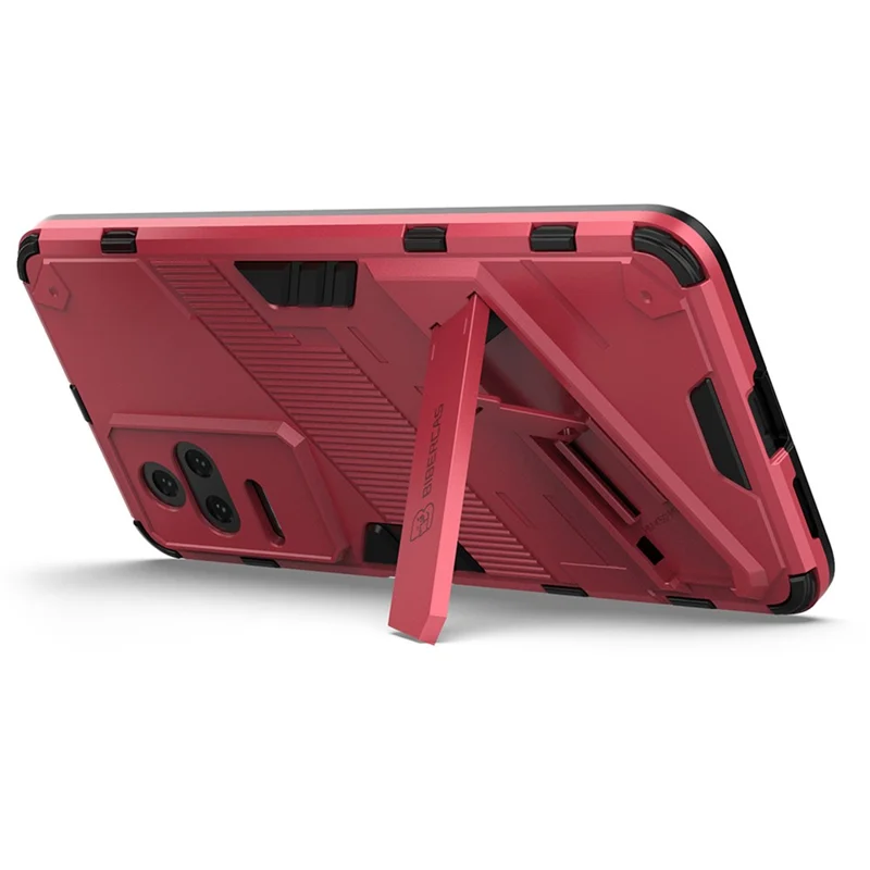 For Xiaomi Redmi K50 Pro / K50 Hard PC + Soft TPU Shockproof Mobile Phone Case Kickstand Cover - Rose