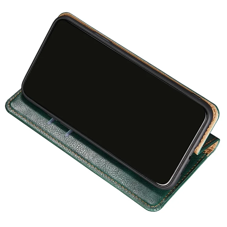 Für Xiaomi Redmi Note 11 4G (Qualcomm) / Redmi Note 11S 4G PU-Leder-Brieftaschenhülle mit Standfunktion, magnetisch, stoßfest, Klapphülle, Buchumschlag - Grün