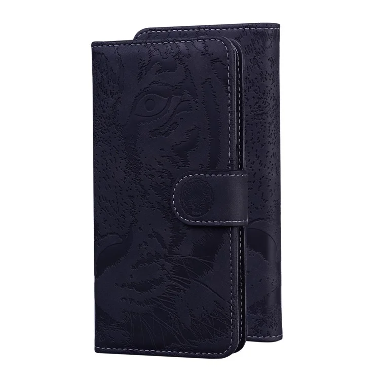 Pour Xiaomi Redmi Note 11S 4G / Redmi Note 11 4G (Qualcomm) Motif de tigre imprimé Étui portefeuille en cuir PU antichoc Couvercle de protection magnétique Folio TPU Bumper - Noir