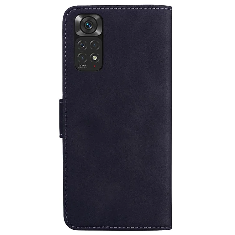 Для Xiaomi Redmi Note 11S 4G / Redmi Note 11 4G (Qualcomm) PU Leather Wallet Flip Cover Horizontal Viewing Stand Anti-Fall Phone Case - Black