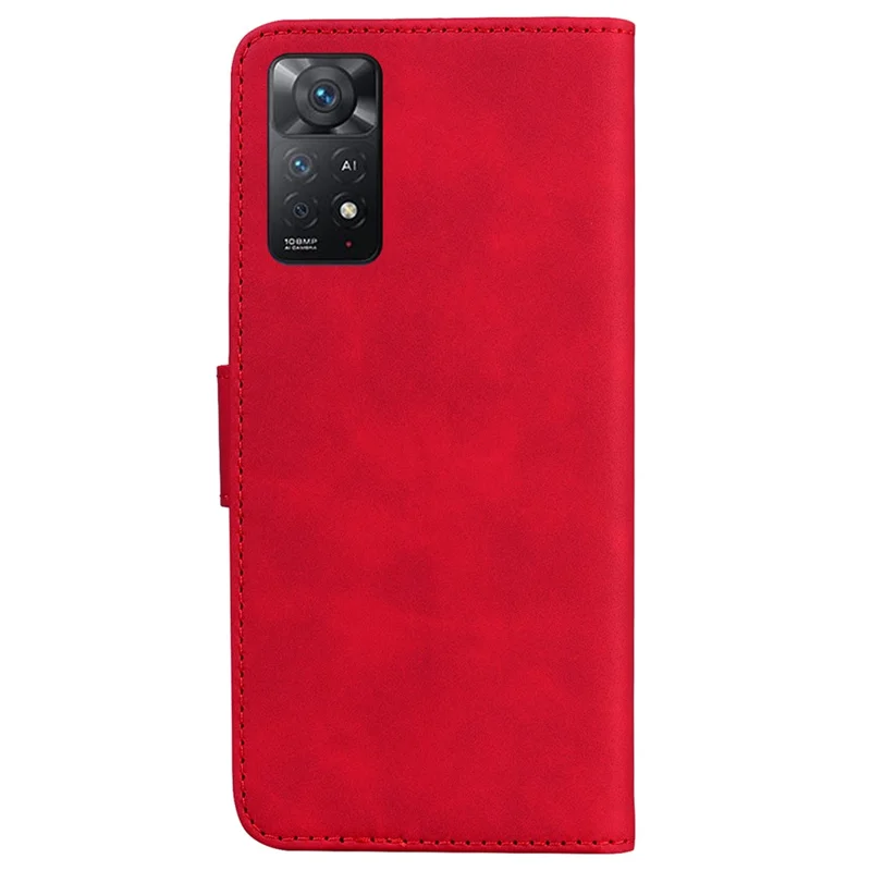 Funda tipo cartera de cuero PU para Xiaomi Redmi Note 12 Pro 4G / 11 Pro 4G (MediaTek) / Note 11 Pro 5G (Qualcomm), carcasa con soporte y protección completa, color rojo