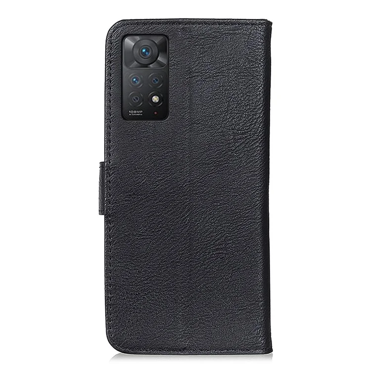 KHAZNEH Per Xiaomi Redmi Note 12 Pro 4G / 11 Pro 4G (MediaTek) / Note 11 Pro 5G (Qualcomm) Custodia Telefonica Wallet in Pelle Texturizzata con Funzione di Supporto - Nero