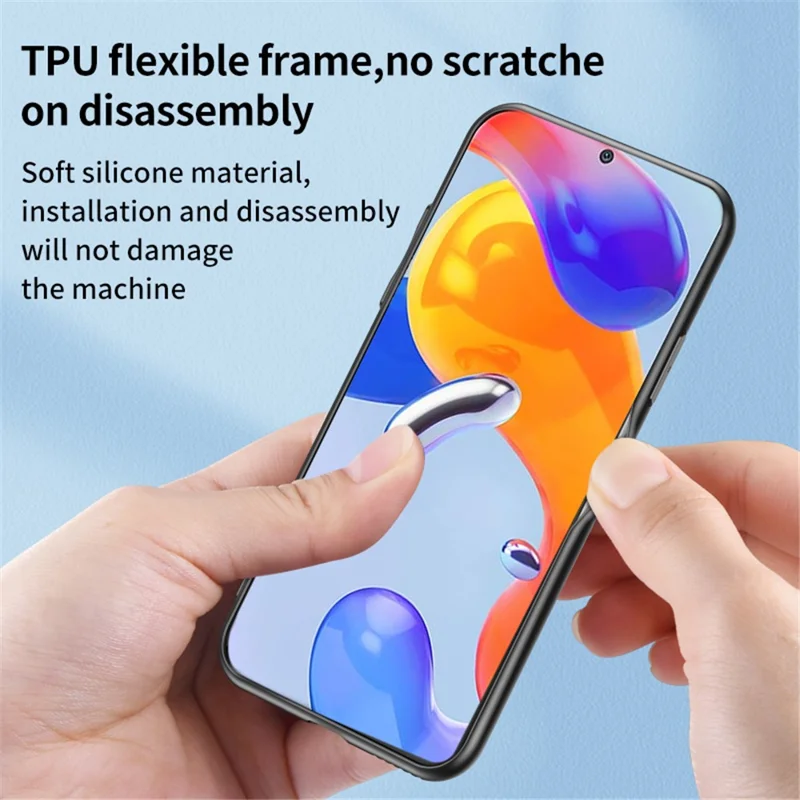 Magic Mirror Series for Xiaomi Redmi Note 11 Pro 5G (Qualcomm)/Note 11 Pro 4G (MediaTek) Flower Pattern Tempered Glass + PC + TPU Phone Case with Kickstand and Mirror - Sakura LOVE