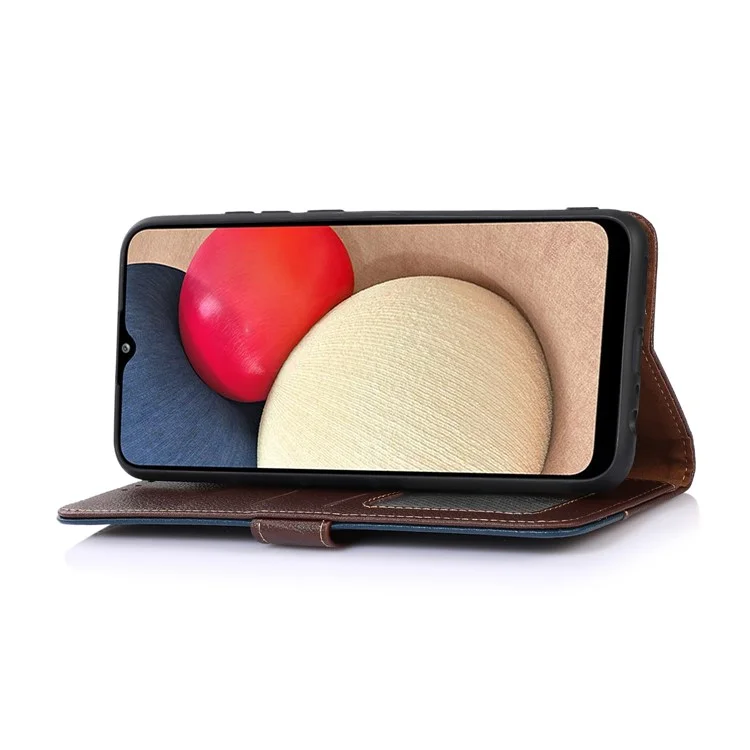 KHAZNEH For Xiaomi Redmi Note 12 Pro 4G / 11 Pro 4G (MediaTek) / Note 11 Pro 5G (Qualcomm) PU Leather RFID Blocking Stand Case Litchi Texture Wallet Mobile Phone Cover - Brown