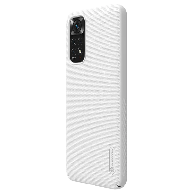 Nillkin Pour Xiaomi Redmi Note 11S 4G Case, Texture Matte Hard PC Électré Couvert - Blanche