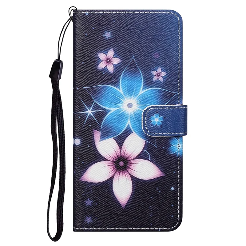 Capa de Telemóvel em Pele com Textura Cruzada e Estampa de Padrão para Xiaomi Redmi Note 12 Pro 4G / 11 Pro 4G (MediaTek) / Note 11 Pro 5G (Qualcomm), com Suporte e Carteira - Flores