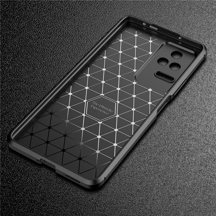 Pour Xiaomi Redmi K50 / Redmi K50 Pro Ultra Mince Case de Protection Texture en Fibre de Carbone TPU Soft TPU Anti-Scratch Couverture Arrière - Bleu