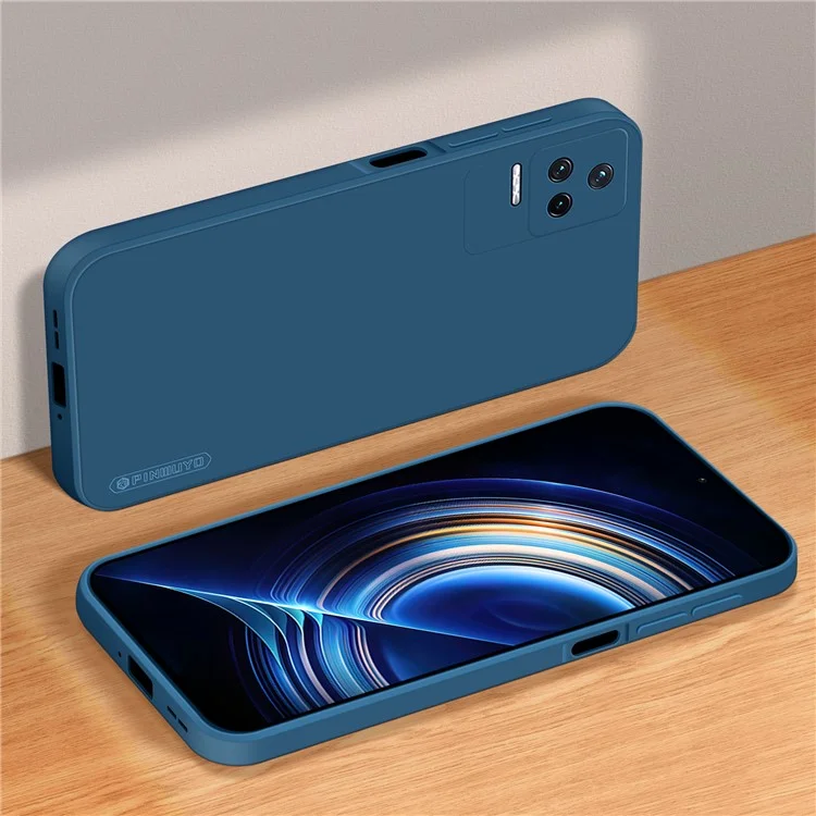 Pinwuyo JK TPU-2 Série Precisa Capa de Recorte Precisa Para Xiaomi Redmi K50/K50 Pro Profunte de Choque TPU Tampa de Proteção - Azul