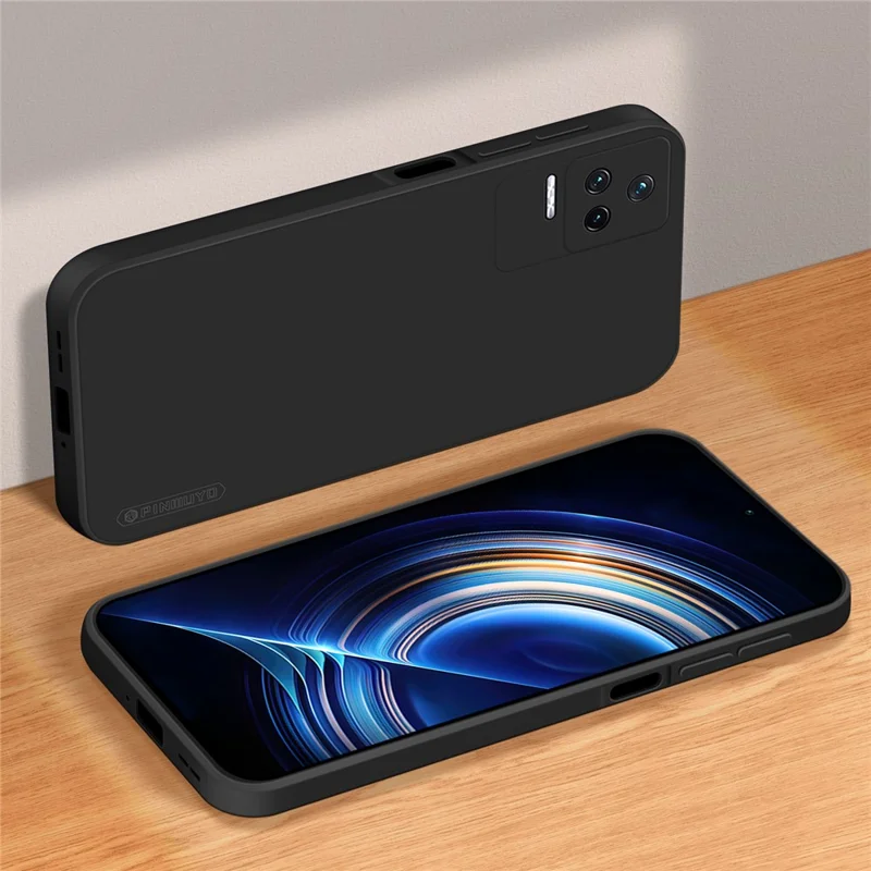 PINWUYO Precise Cutout Phone Case for Xiaomi Redmi K50 / K50 Pro Shockproof TPU Protective Cover - Black