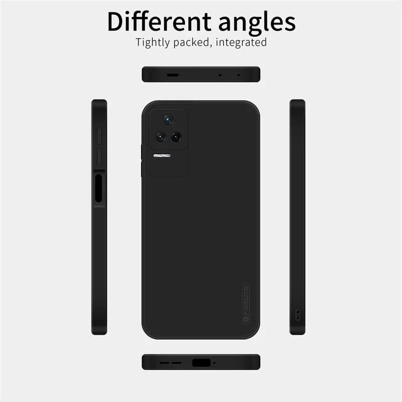 PINWUYO Precise Cutout Phone Case for Xiaomi Redmi K50 / K50 Pro Shockproof TPU Protective Cover - Black
