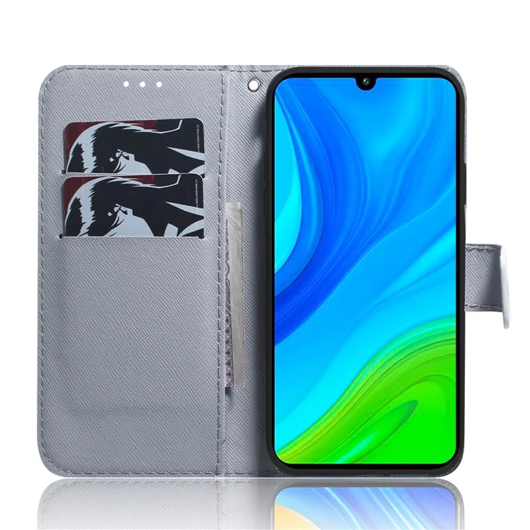 Für Xiaomi Poco M4 Pro Muster-Druck-Ledertasche, PU-Leder-Geldbörse mit Ständer - Tigerkopf