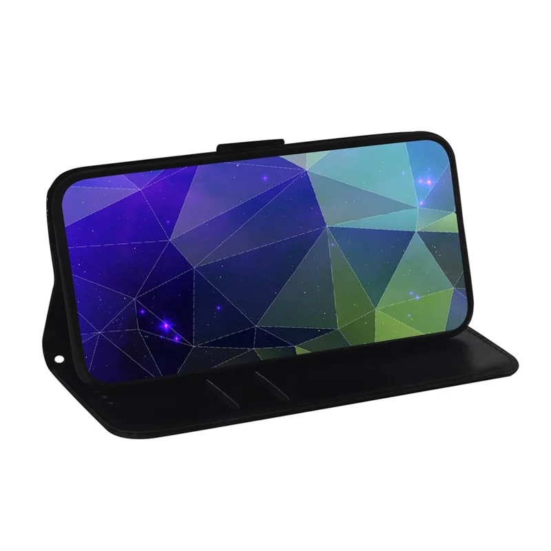 Pour Xiaomi Redmi K50 / Redmi K50 Pro Bien Protégé PU en Cuir de Support de Porte-support Miroir de Surface de Surface de Surface de la Coque de la Coque de Téléphone Mobile Avec Bracelet - Bleu