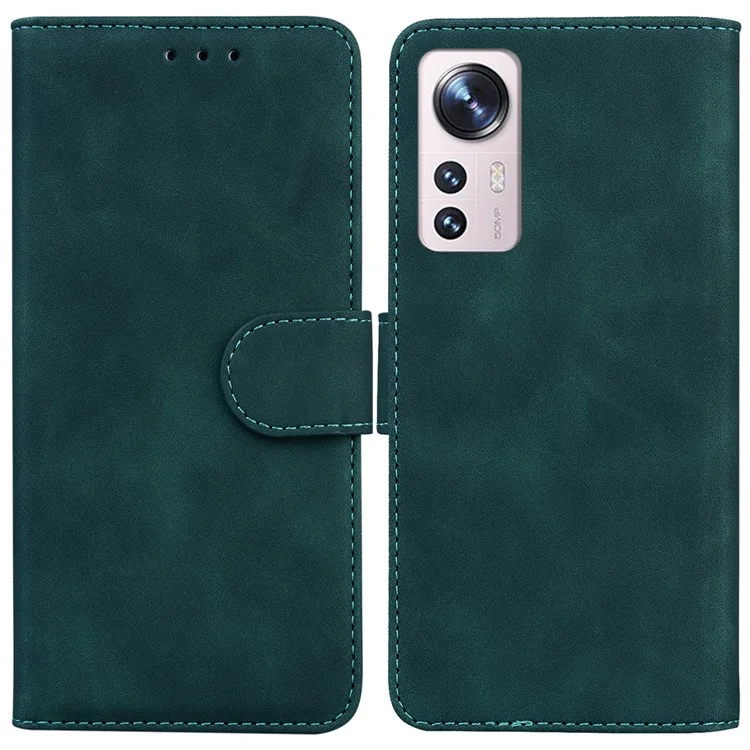 Phone Case for Xiaomi 12 Pro 5G/12S Pro 5G/12 Pro (Dimensity) 5G Shockproof Flip Folio Cover TPU Inner Phone Shell with Stand/Wallet - Green