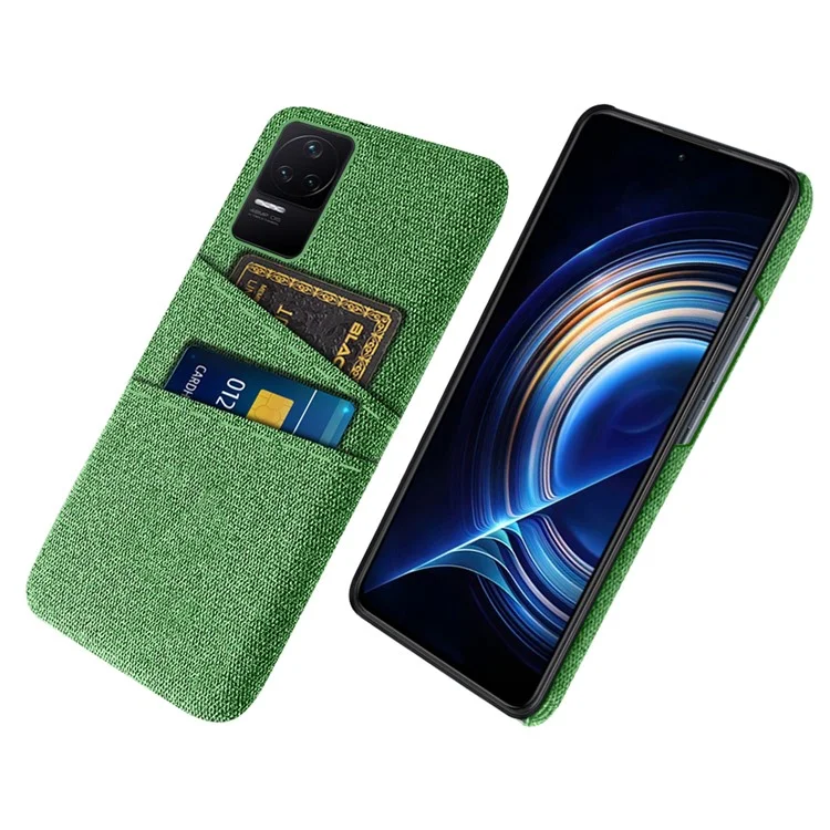 Pour Xiaomi Redmi K50 Pro / K50 Texture Texture Texture Multifonction Dual Card Slots Caxe de Téléphone Portable Couverture de Téléphone PC Téléphone PC - Vert