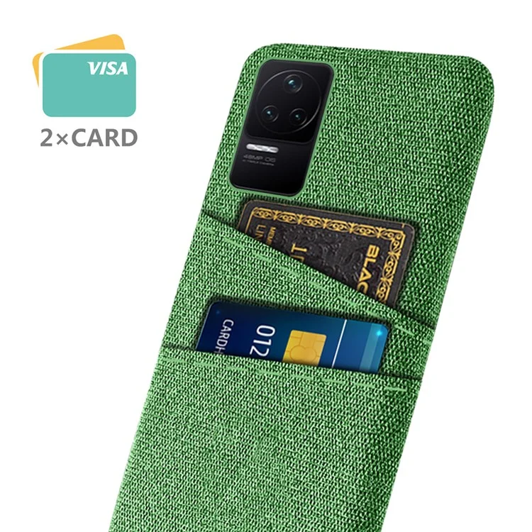 Pour Xiaomi Redmi K50 Pro / K50 Texture Texture Texture Multifonction Dual Card Slots Caxe de Téléphone Portable Couverture de Téléphone PC Téléphone PC - Vert