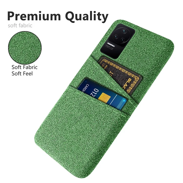 Pour Xiaomi Redmi K50 Pro / K50 Texture Texture Texture Multifonction Dual Card Slots Caxe de Téléphone Portable Couverture de Téléphone PC Téléphone PC - Vert