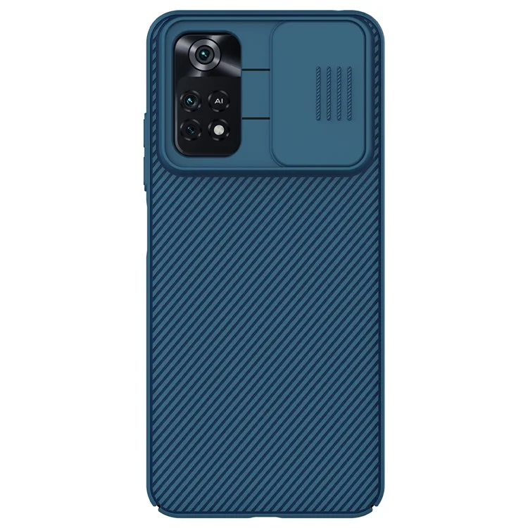 NILLKIN for Xiaomi Poco M4 Pro CamShield Slide Camera Cover Ultra-slim PC Hard Protective Phone Cover Case - Blue