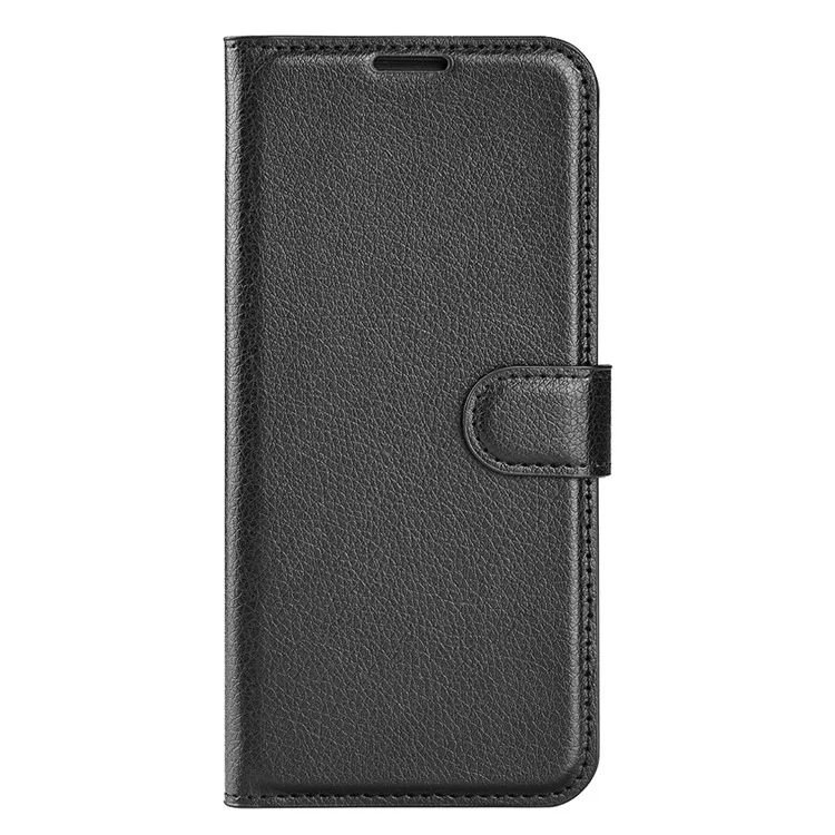 Per Xiaomi Poco M4 Pro 4G Folio Flip Litchi Texture PU Leather Case Wallet Stand Mobile Phone Cover - Nero