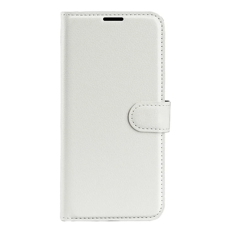Para Xiaomi Poco M4 Pro 4G Folio Flip Litchi Textura PU Capa de Couro Pusta - Branco