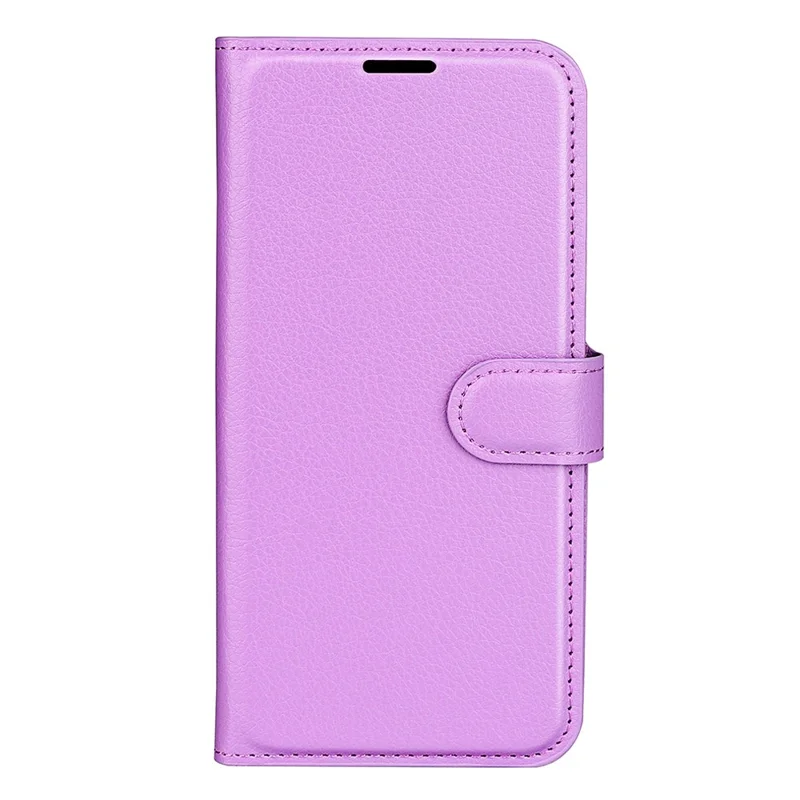 Per Xiaomi Poco M4 Pro 4G Folio Flip Litchi Texture PU Leather Case Wallet Stand Mobile Phone Cover - Viola
