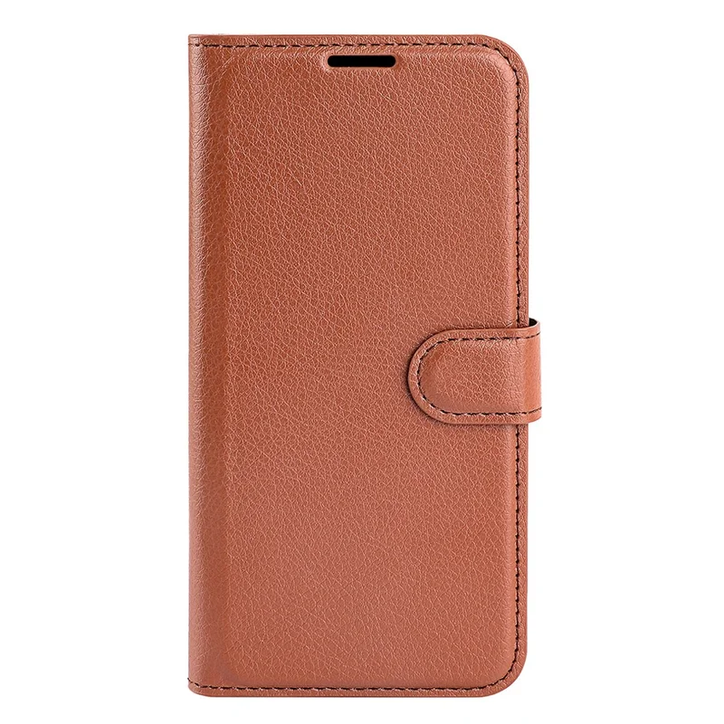 Для Xiaomi Poco M4 Pro 4G Folio Flip Litchi Texture PU - Коричневый