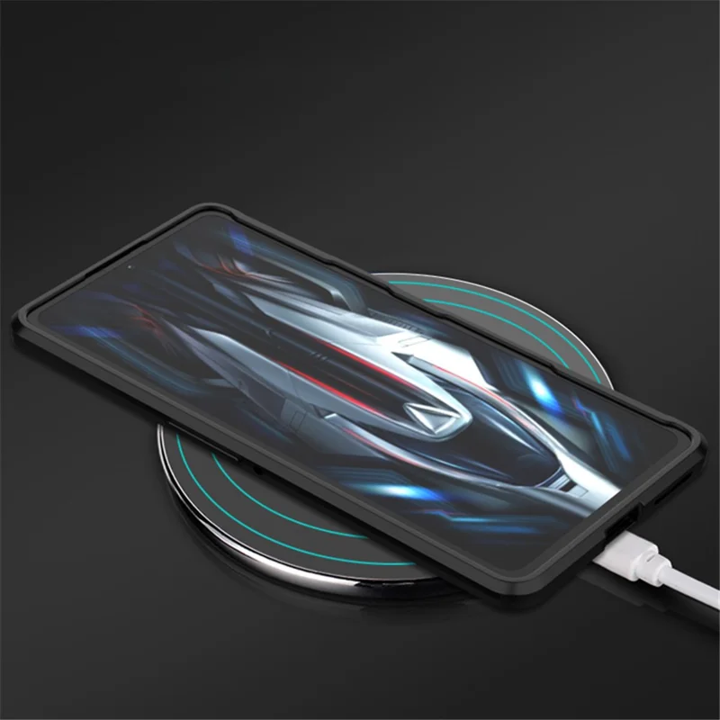 For Xiaomi Poco F4 GT / Redmi K50 Gaming Hard PC + Soft TPU Shockproof Mobile Phone Case Kickstand Cover - Red