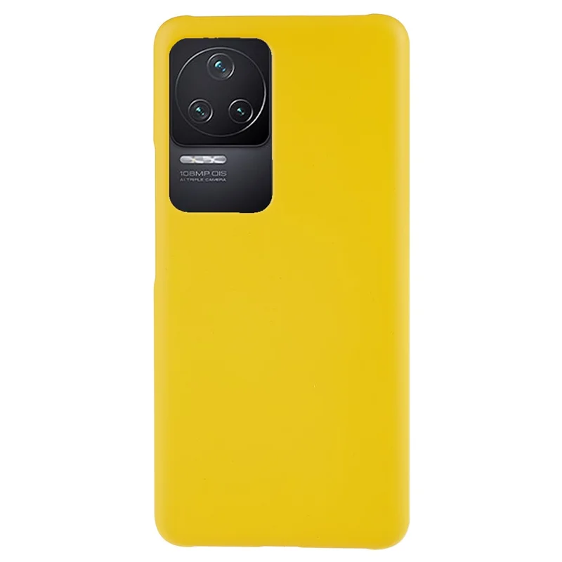 For Xiaomi Redmi K50 Pro/K50 Phone Cover Anti-scratch Glossy Surface Rubberized Hard PC Anti-Scratch Protective Case - Yellow