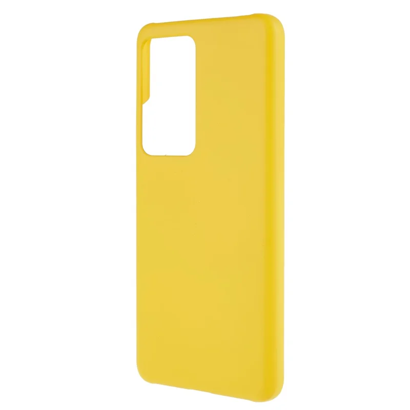 For Xiaomi Redmi K50 Pro/K50 Phone Cover Anti-scratch Glossy Surface Rubberized Hard PC Anti-Scratch Protective Case - Yellow