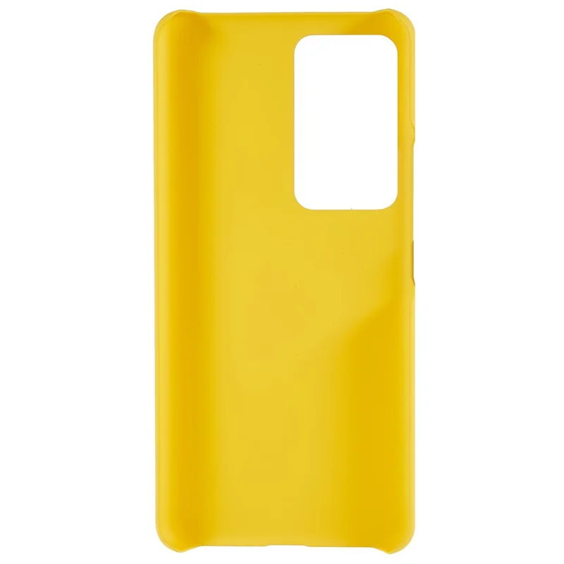 For Xiaomi Redmi K50 Pro/K50 Phone Cover Anti-scratch Glossy Surface Rubberized Hard PC Anti-Scratch Protective Case - Yellow