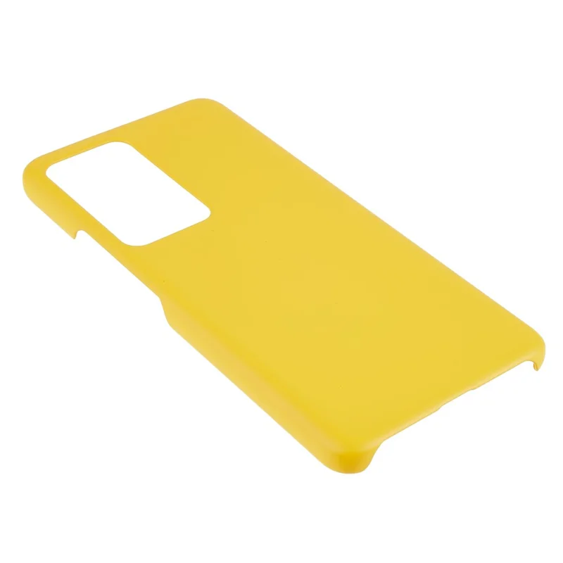 For Xiaomi Redmi K50 Pro/K50 Phone Cover Anti-scratch Glossy Surface Rubberized Hard PC Anti-Scratch Protective Case - Yellow