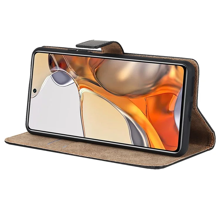 Genuine Leather Wallet Stand Phone Case for Xiaomi 11T/11T Pro, Cell Phone Flip Cover Stand Phone Shell