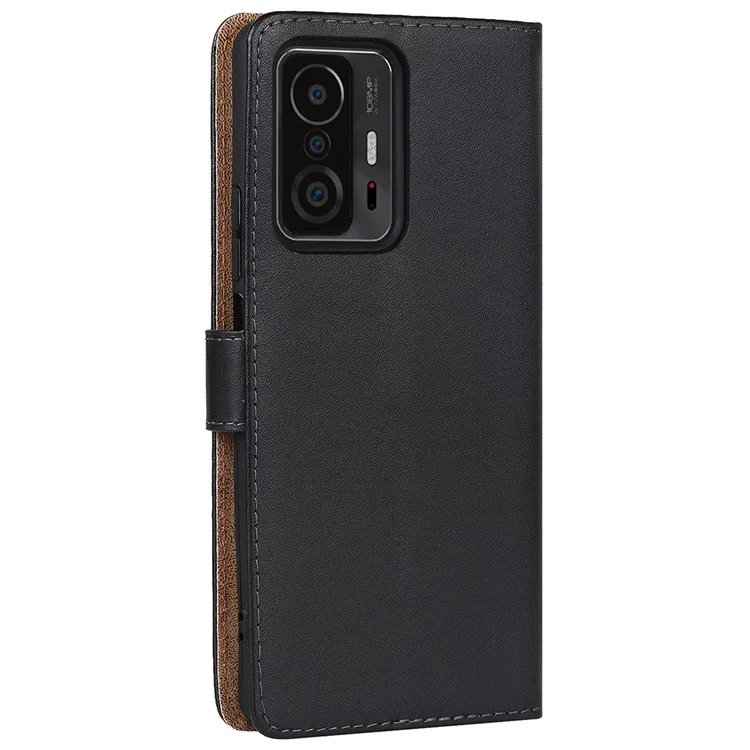 Genuine Leather Wallet Stand Phone Case for Xiaomi 11T/11T Pro, Cell Phone Flip Cover Stand Phone Shell