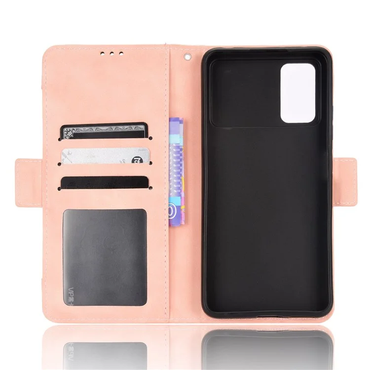 Für Xiaomi Poco X4 Pro 5G Magnetic Flip Leder Brieftasche Karton Slots Standbuch Schockdes TPU Innenschale - Rosa