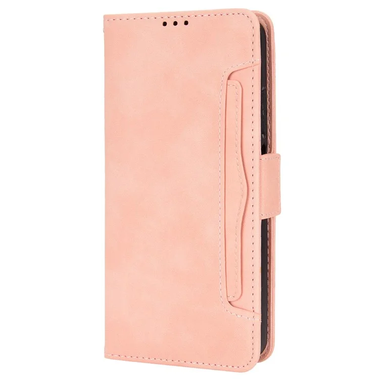 Für Xiaomi Poco X4 Pro 5G Magnetic Flip Leder Brieftasche Karton Slots Standbuch Schockdes TPU Innenschale - Rosa