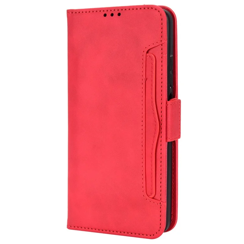 For Xiaomi Poco X4 Pro 5G Magnetic Flip Leather Wallet Case Card Slots Stand Book Shockproof TPU Inner Shell - Red
