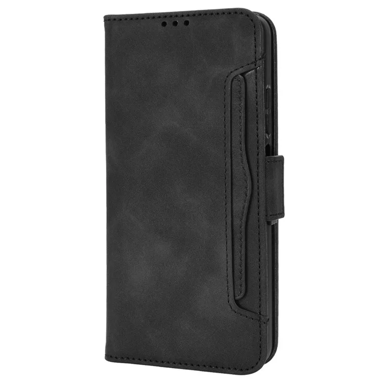 Per Xiaomi Poco M4 Pro 4G Protezione completa Stand Design Portafoglio Flip Case PU Pelle Chiusura magnetica Custodia protettiva con slot per più schede - Nero