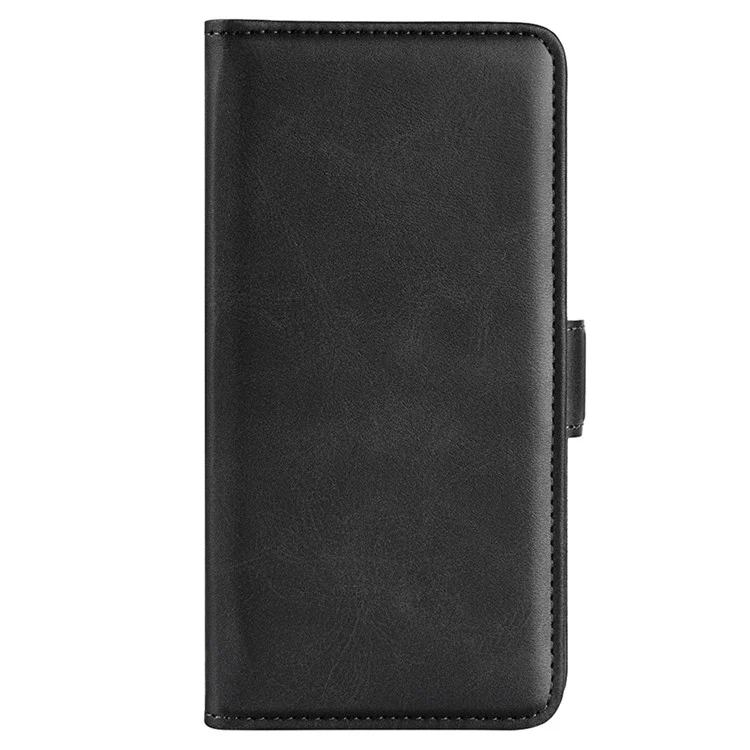 Folio Flip Dual-Clasp PU Leather Phone Shell for Xiaomi Poco X4 Pro 5G, Foldable Adjustable Stand Case Phone Wallet Accessory - Black