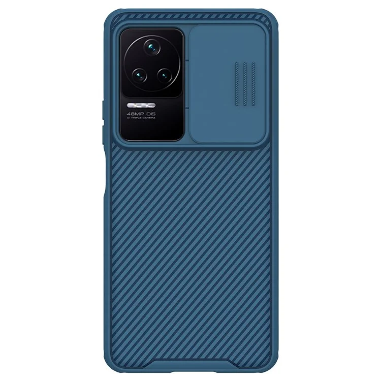 Nillkin Camshield Pro Série Phone Case Para Xiaomi Redmi K50/K50 Pro, Cutups Precisos TPU Frame + PC à Prova de Choque Shell Com Tampa da Lente da Câmera Deslizante - Azul